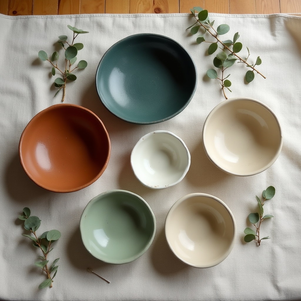 Boluri ceramice finite colorate
